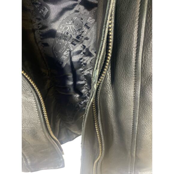 Easy Rider Mens Black genuine leather motorcycle jacket size Medium - Picture 7 of 7